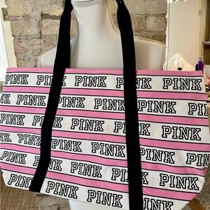 PINK Victoria's Secret Tote Bag - Black and Pink